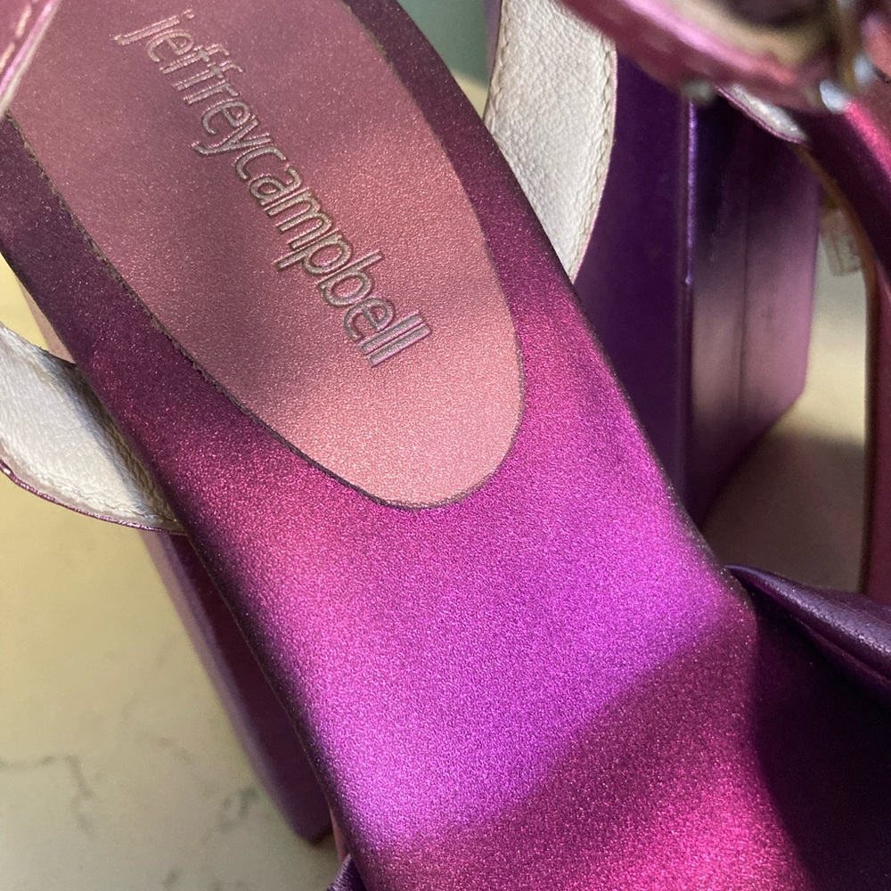 JEFFREY CAMPBELL Purple Platform Sandals - Picture 3 of 4